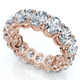 7Ct Oval Diamond Eternity Ring 14k Gold or Platinum Lab Grown