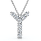 1Ct Diamond Initial "Y" Pendant 14k Gold 18" Necklace Lab Grown 5/8" Tall