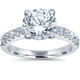 Certified 3.50Ct Diamond Engagement Ring Solitaire 14K White Gold Lab Grown