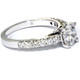 3 1/2Ct Diamond Engagement Ring Solitaire With Accents 14K White Gold Lab Grown