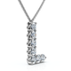 1Ct Diamond Initial "L" Pendant 14k Gold 18" Necklace Lab Grown 5/8" Tall
