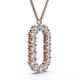 1Ct Diamond Initial "O" Pendant 14k Gold 18" Necklace Lab Grown 5/8" Tall