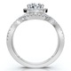 1 1/10Ct Lina Diamond Halo Engagement Ring 14k Gold or Platinum Lab Grown