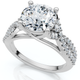 Certified 2 1/2ct Diamond Crossover Engagement Ring 14K Gold of Pt Lab Grown