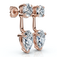 3Ct Diamond Studs & Earring Jackets 14k Gold Pear Shape Lab Grown
