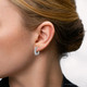 2Ct Graduated Round Diamond Hoops 14k Gold 5/8" Tall EF/VS
