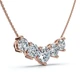 3Ct Silvie Diamond Necklace 14k Gold 18" Lab Grown