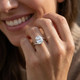 Certified 4Ct Atelier Solitaire Diamond Engagement Ring 14k Gold Lab Grown