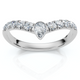 1/4Ct Contour Wedding Band 14k Gold or Platinum Lab Grown
