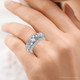 1 1/2Ct Multi-Shape Cluster Diamond Anniversary Ring 14k Gold Lab Grown