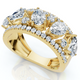 1 1/2Ct Multi-Shape Cluster Diamond Anniversary Ring 14k Gold Lab Grown