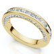 1 1/3Ct Diamond Channel Wedding Band 14k Gold or Platinum Lab Grown