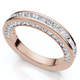 1 1/3Ct Diamond Channel Wedding Band 14k Gold or Platinum Lab Grown