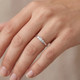 1/4 Ct Three Stone Lab Grown Diamond Engagement Ring 10k White Gold