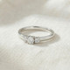 1/2 Ct Three Stone Lab Grown Diamond Engagement Ring 10k White Gold