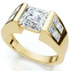 Certified 5.40Ct Men's Asscher Cut Diamond Ring 14k Gold Lab Grown