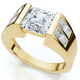 Certified 5.40Ct Men's Asscher Cut Diamond Ring 14k Gold Lab Grown