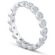 3/4ct Staclable Diamond Wedding Vintage Eternity Ring 14k White Gold