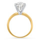 Certified 6Ct Moval Solitaire Diamond Engagement Ring 14k Gold Lab Grown
