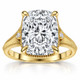 Certified 5Ct Taylor Elongated Cushion Engagement Ring 14k Yellow Gold Lab Grown