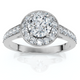 1Ct Diamond Halo Engagement Ring 14k Gold or Platinum Lab Grown EF/VS 1Ct Diamond Halo Engagement Ring 14k Gold or Platinum Lab Grown EF/VS