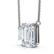 1 1/2Ct Emerald Cut Toi et Moi Diamond Pendant 14k Gold Lab Grown 1 1/2Ct Emerald Cut Toi et Moi Diamond Pendant 14k Gold Lab Grown