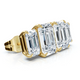 1 1/2Ct Emerald Cut Toi et Moi Diamond Earrings 14k Gold Lab Grown 1 1/2Ct Emerald Cut Toi et Moi Diamond Earrings 14k Gold Lab Grown
