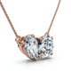1 1/2Ct Round and Pear Two Stone Toi et Moi Pendant 14k Gold Lab Grown 1 1/2Ct Round and Pear Two Stone Toi et Moi Pendant 14k Gold Lab Grown