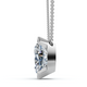 2Ct Cushion and Oval Toi et Moi Diamond Pendant 14k Gold or Pt Lab Grown