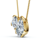 2Ct Cushion and Pear Toi et Moi Diamond Pendant 14k Gold or Pt Lab Grown