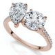 2 1/10Ct Toi Et Moi Pear and Round Diamond Ring 14k Gold or Platinum Lab Grown