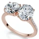 2 1/10Ct Toi et Moi Oval & Round Diamond Ring 14k Gold or Platinum Lab Grown