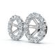 7/8Ct Diamond Earring Jacket 14k Gold Fits 6-6.5mm round stone Lab Grown