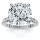 Certified 3 1/2Ct Eternity Diamond Engagement Ring 14k Gold/Platinum Lab Grown