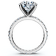 Certified 3 1/2Ct Eternity Diamond Engagement Ring 14k Gold/Platinum Lab Grown