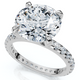 Certified 3 1/2Ct Eternity Diamond Engagement Ring 14k Gold/Platinum Lab Grown