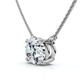 1Ct Solitaire Oval Diamond Pendant 14k Gold Women's 18" Chain Lab Grown