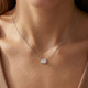 Certified 2Ct Diamond Oval Solitaire Pendant 14k Gold 18" Womens Chain Lab Grown