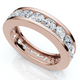 2Ct Channel Set Diamond Eternity Ring 14k Gold or Platinum Lab Grown