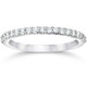 1/4ct Pave Lab Created Diamond Wedding Ring 14K White Gold
