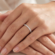 1/4ct Pave Lab Created Diamond Wedding Ring 14K White Gold