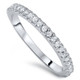 1/4ct Pave Lab Created Diamond Wedding Ring 14K White Gold