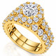 2Ct Diamond Engagement Wedding Engagement Ring Set 10k Gold Lab Grown