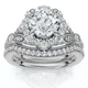 1 1/2Ct Eloise Diamond Engagement Ring Set 14k Gold or Platinum