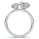 3Ct Toi Et Moi Pear Shape Diamond Ring 14k Gold Lab Grown