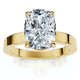 Certified 2Ct Cushion Diamond Cigar Band Engagement Ring 14k Gold Lab Grown