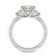 Certified 3.58Ct Designer Engagement Round Diamond Ring White Gold Lab Grown