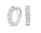 3Ct Diamond Lab Grown Inside Outside Hoops 14k Gold Eearrings 1" Tall