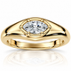 Stackable Marquise Diamond Eloise Anniversary Ring 10k Gold Lab Grown EF/VS