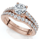 1Ct Jessi Diamond Engagement Wedding Ring Set 14k Gold Lab Grown
